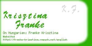 krisztina franke business card